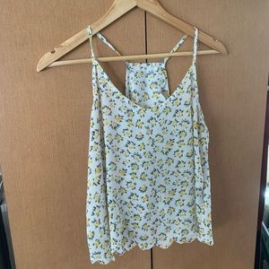 00s Daisies Open Back Flowy Tank, size M